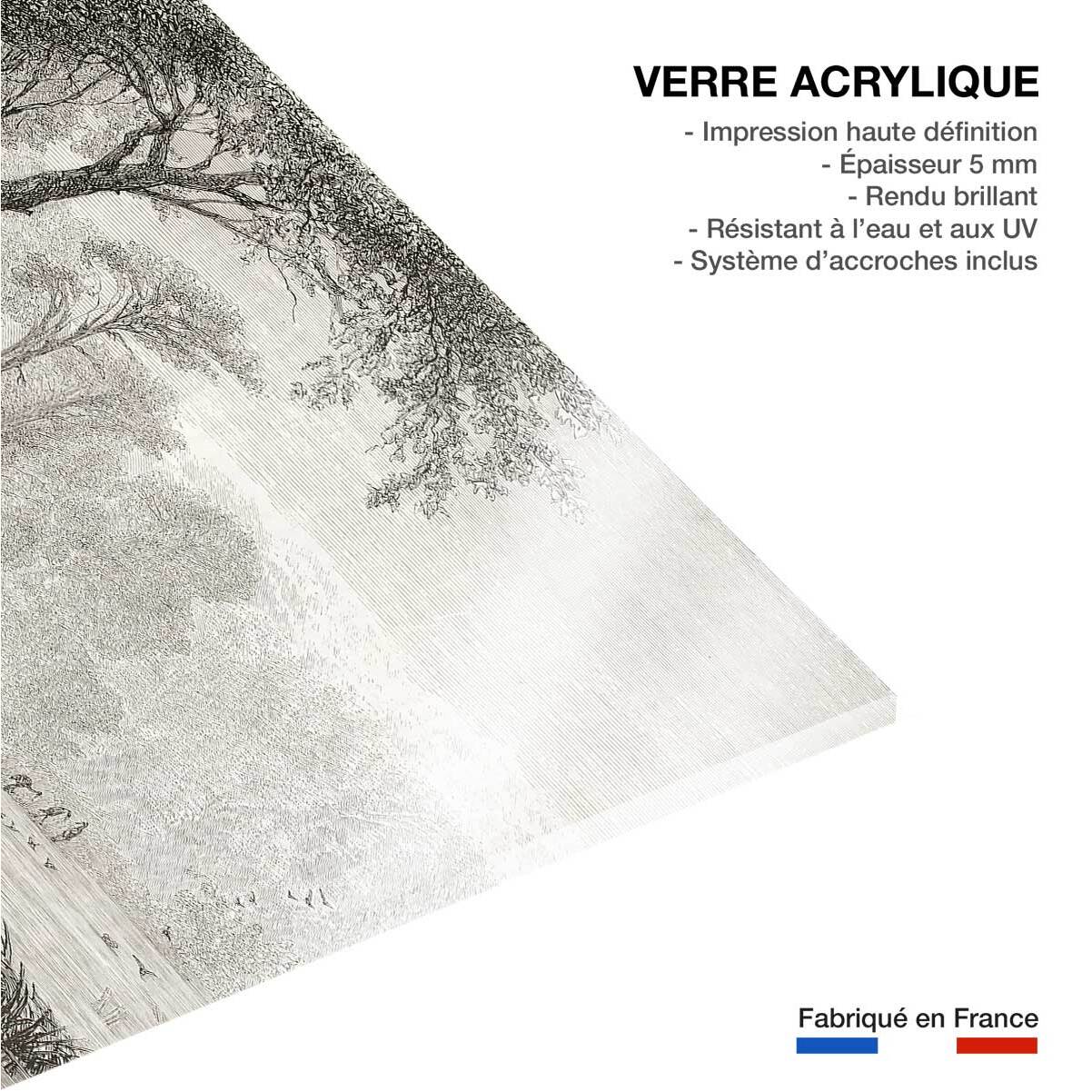 Tableau gravure les bords du fleuve Tableau plexiglas