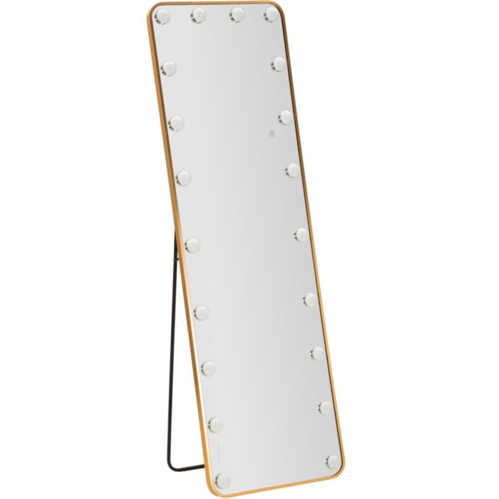 SPECCHIO DA TERRA LED HOLLYWOOD RETT. CM 50X6-45X160 (LUCE CON 3 TEMPERATURE DI COLORE)