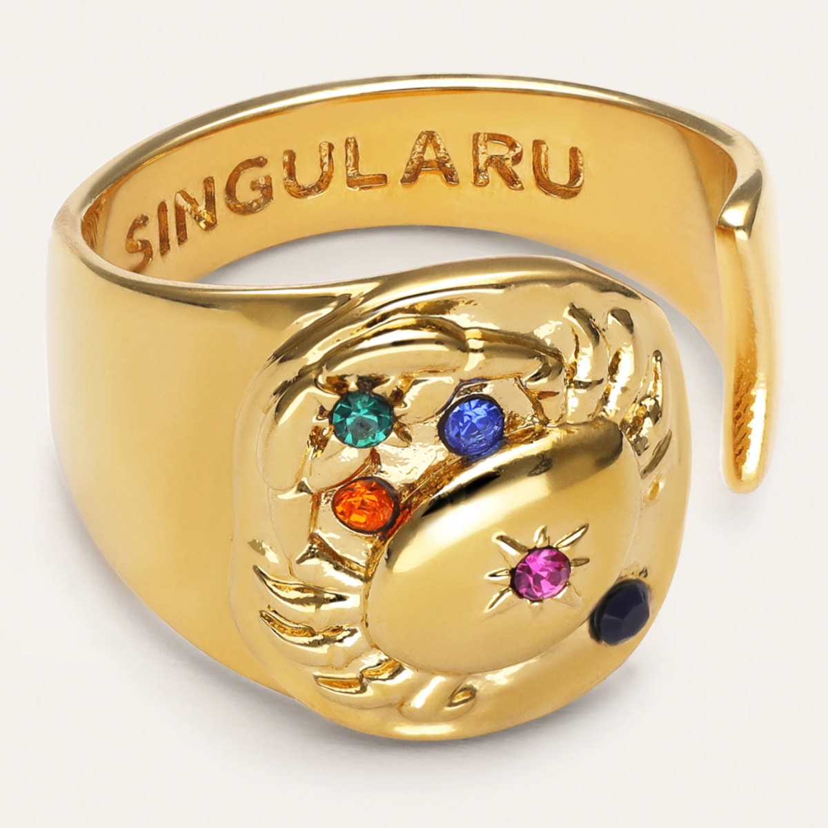 Anillo Organic Colors Zodiaco Baño Oro