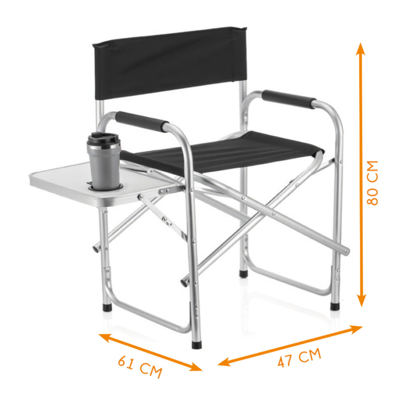Sedia Camping Spiaggia Pieghevole Con Tavolino Modello Los Angeles