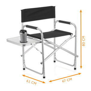 Sedia Camping Spiaggia Pieghevole Con Tavolino Modello Los Angeles