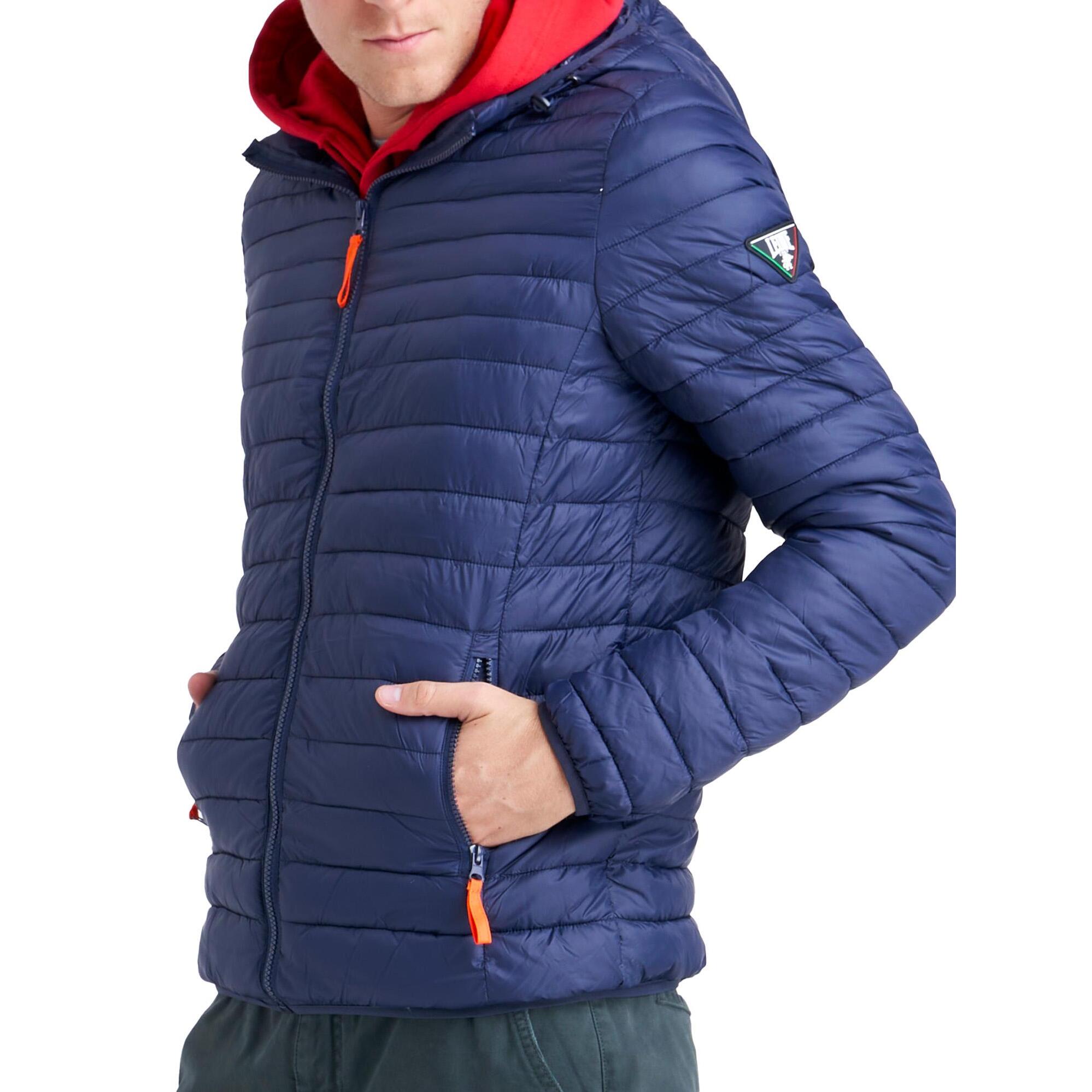 Chaqueta de hombre Leone con capucha y cremallera Basic
