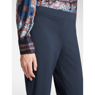 Elena Mirò - Pantalones slim de punto milano - Azul