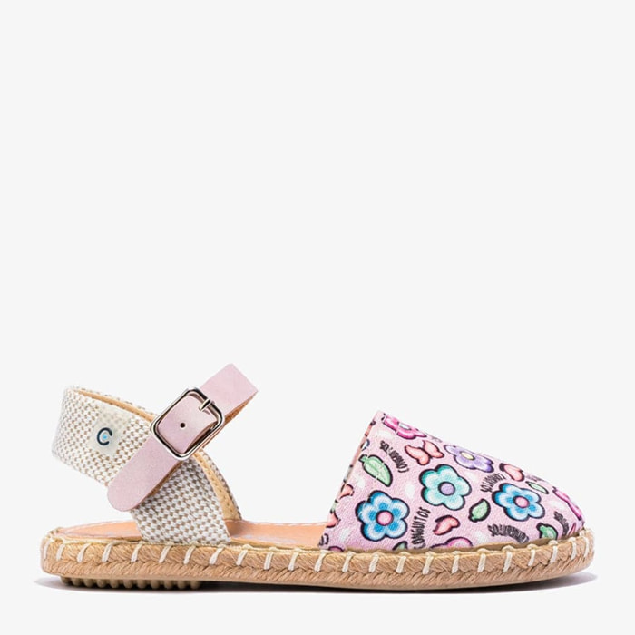 Espadrillas da bambina con fiori
