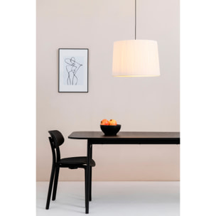 SAMBA Lampe suspension simple noir/enrubanné beige