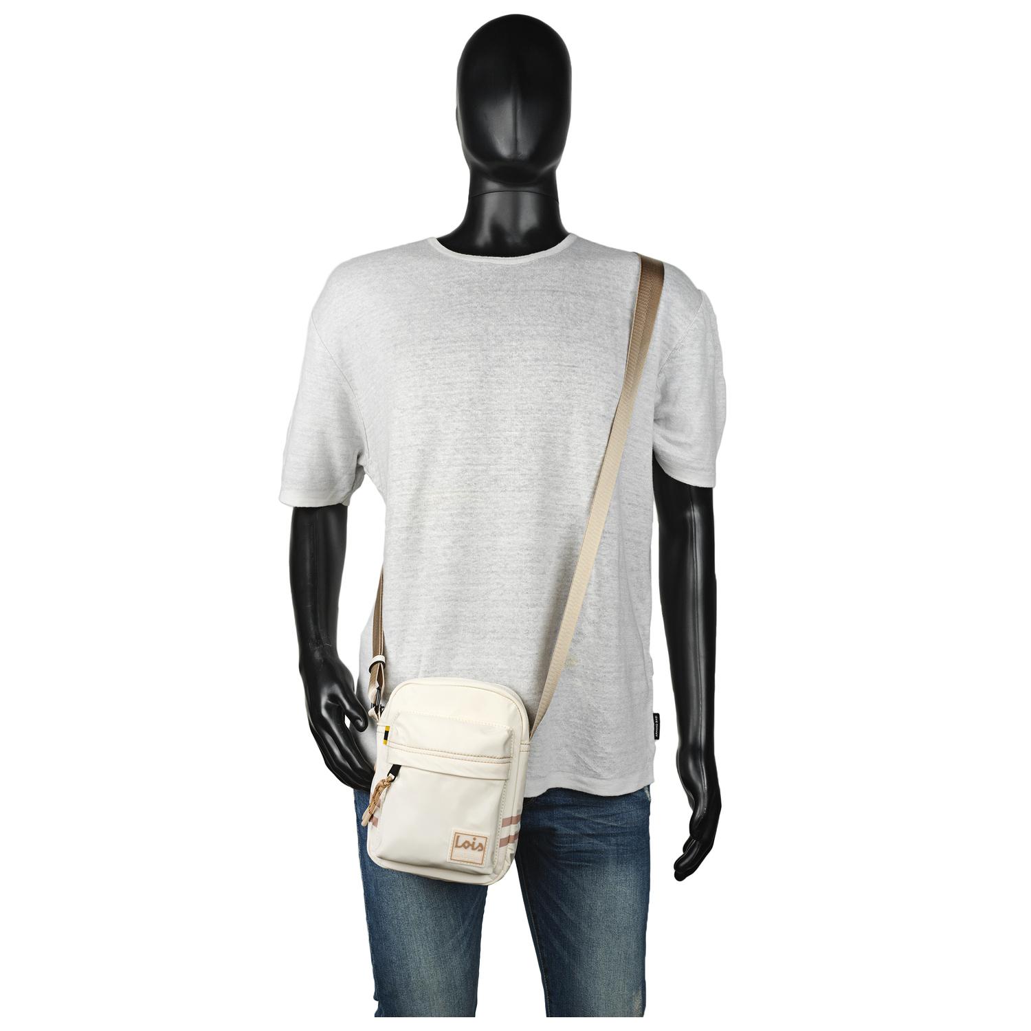 Bandolera Hombre Sintetica Lois Howson Beige