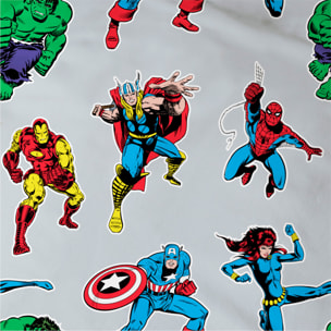 Parure de lit imprimée 100% Coton, AVENGERS HOME COMICS HEROES