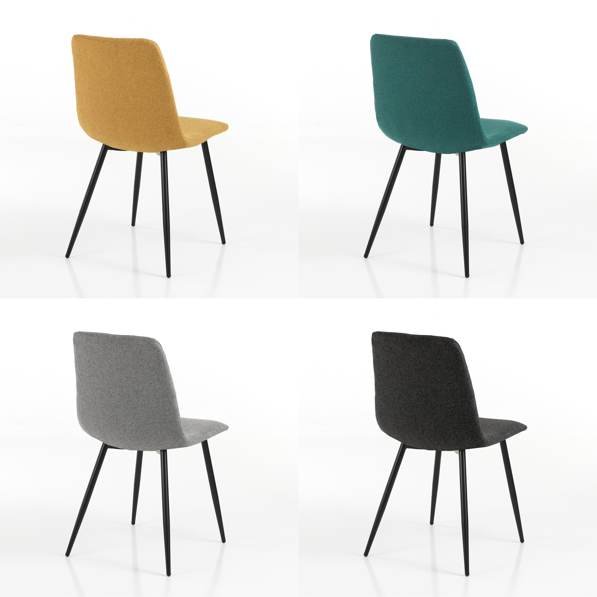 Tomasucci Lot de 4 Chaises MESH COLORS (4 chaises colorées)