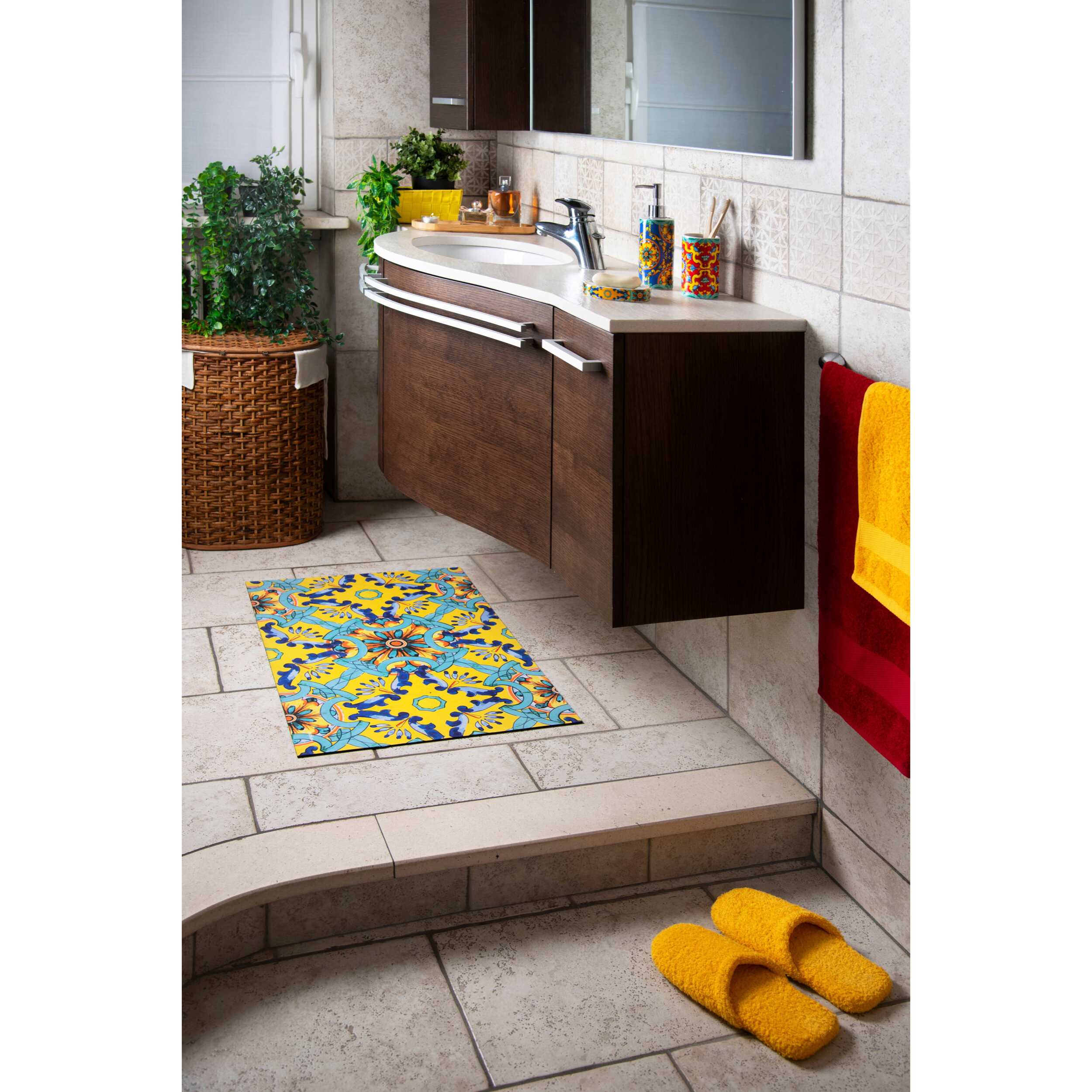 Tapis de bain Soft Excelsa- Trinacria, Caoutchouc Multicolore