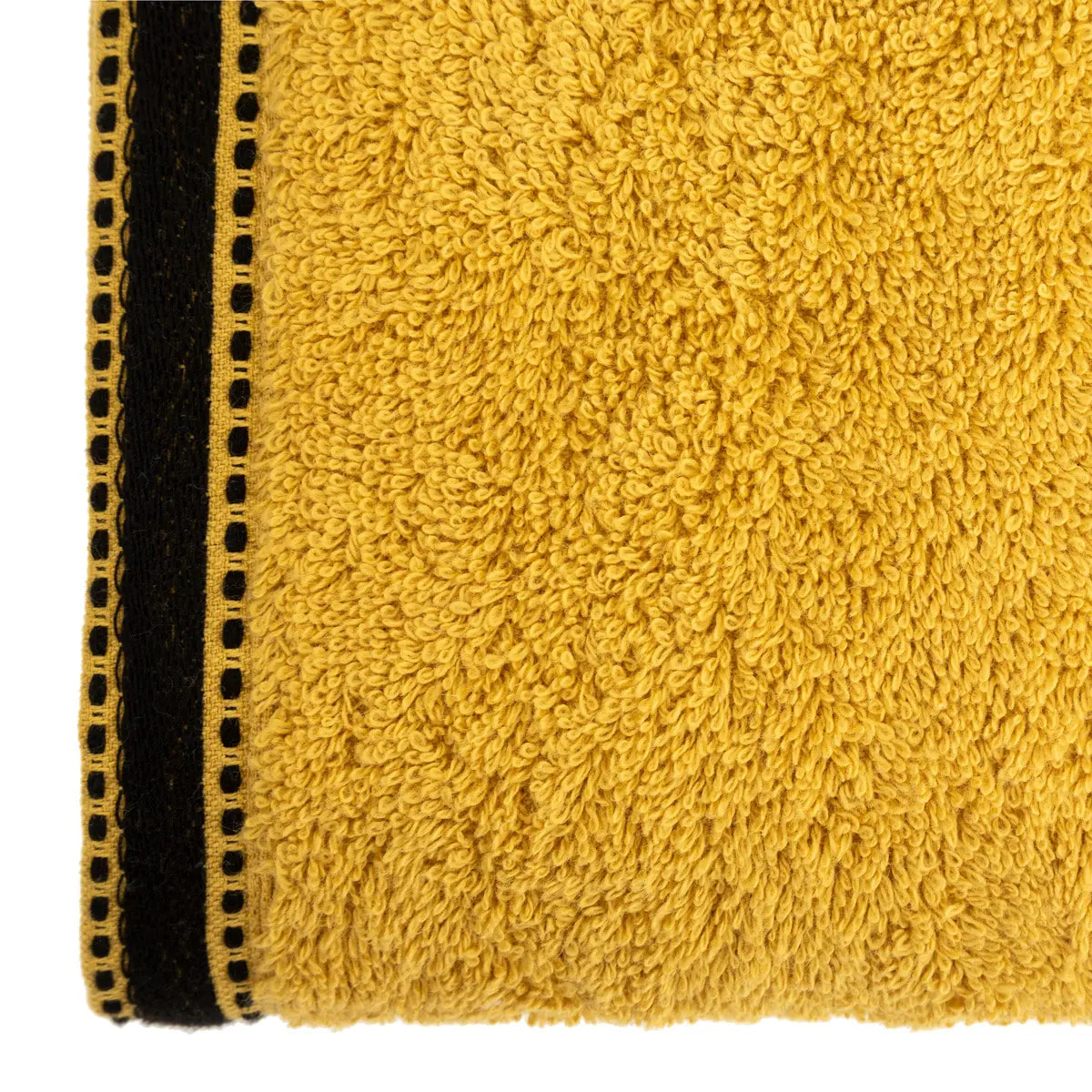 Drap de bain "Joia" coton jaune moutarde 100x150cm