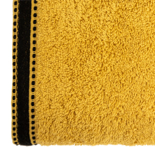 Drap de bain "Joia" coton jaune moutarde 100x150cm