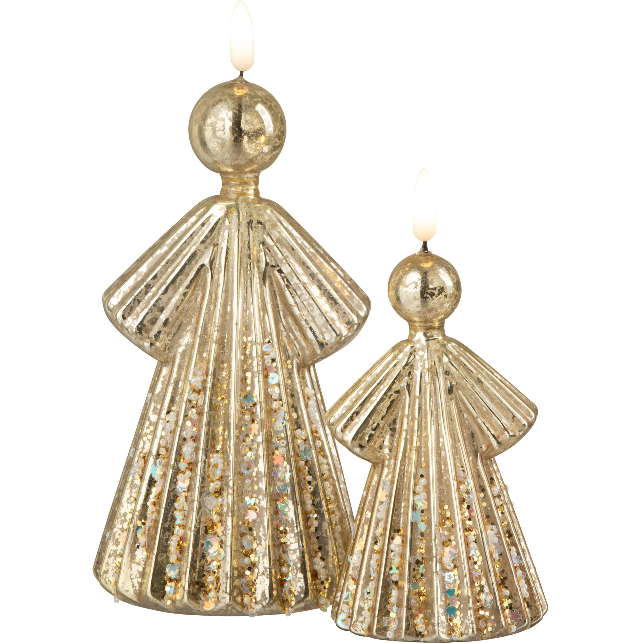 J-Line figurine Ange - verre - or - large - LED