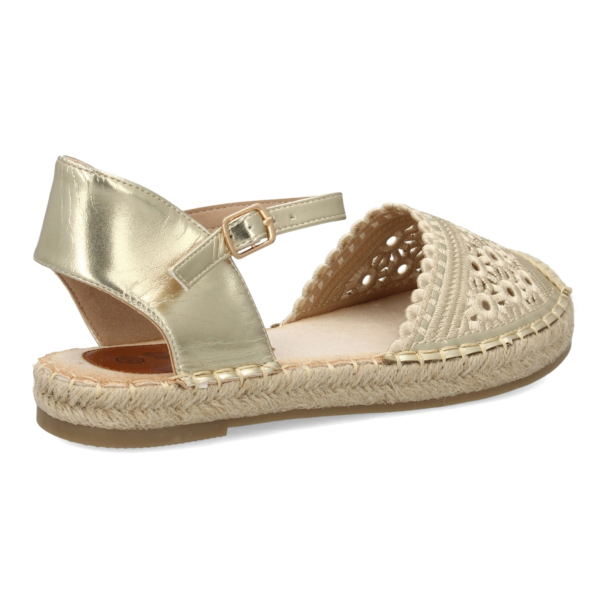 Alpargata plana mujer troquelada cómoda