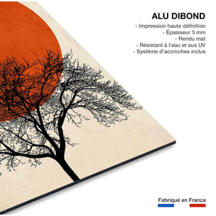 Tableau soleil rouge graphique Tableau alu Dibond