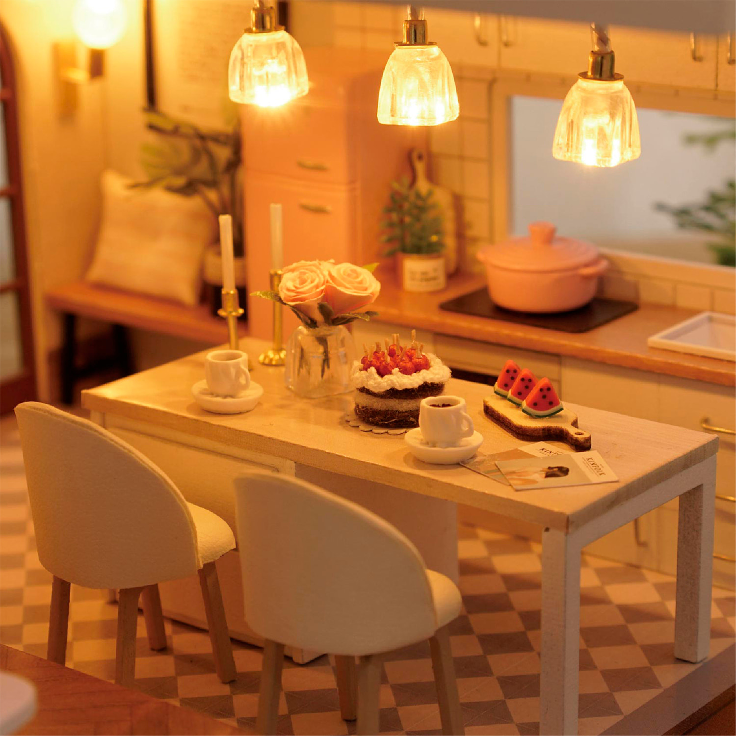 Hogar Tiempo Lento. Maqueta 3D realista con gran detalle y luces led.