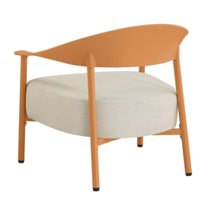 Salon de jardin en métal et plastique "Céora" - 2 places - Orange