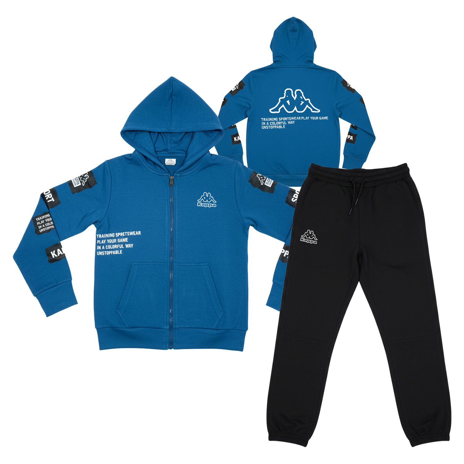Tuta Ragazzo KAPPA 8 - 16 Anni Cotone Felpato