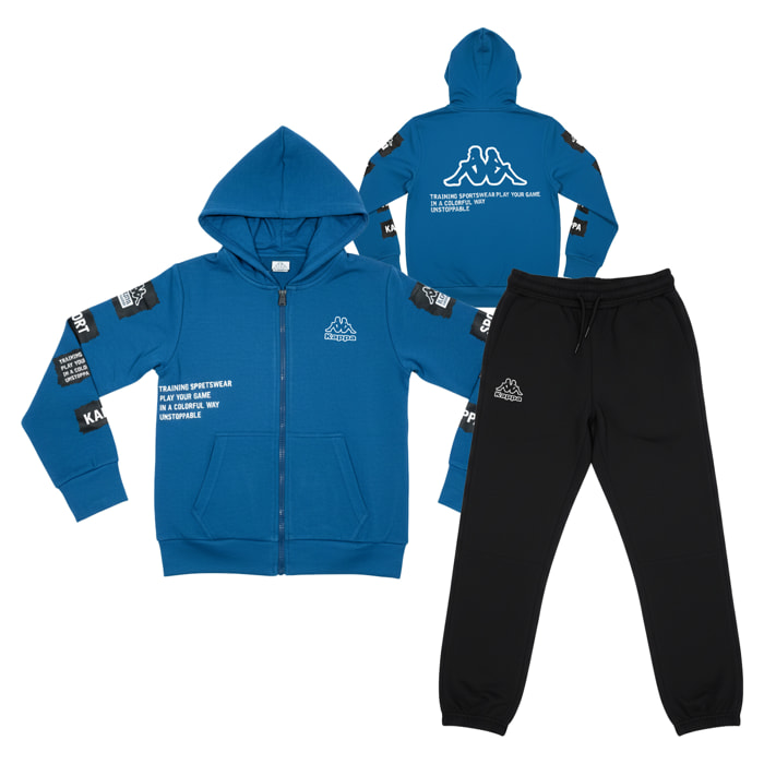 Tuta Ragazzo KAPPA 8 - 16 Anni Cotone Felpato