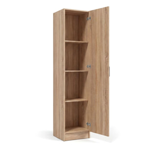 Armario de 1 puerta en roble canadian 37x180 cm Multi Useful 37 Roble