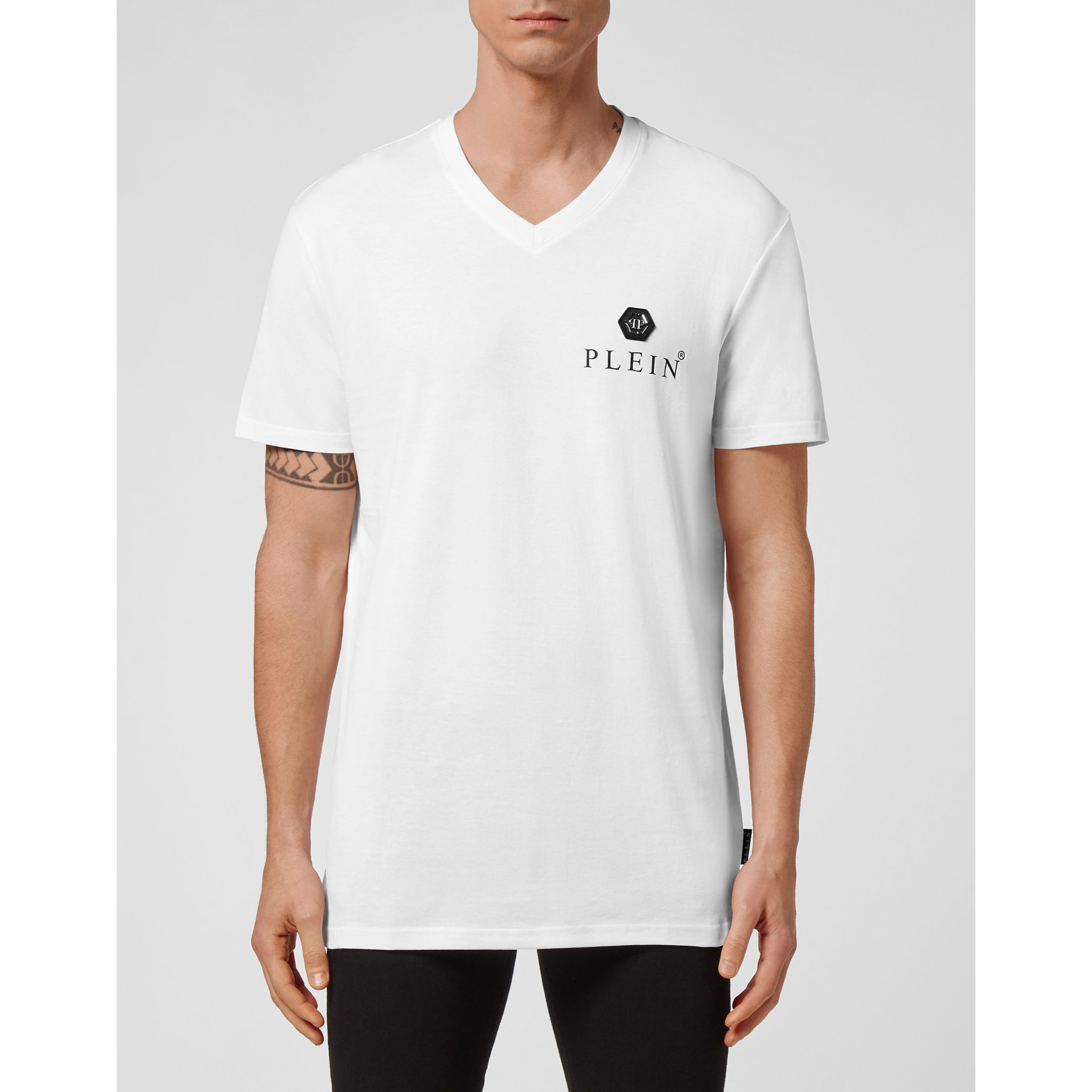 PHILIPP PLEIN T-shirt con scollo a V a maniche corte