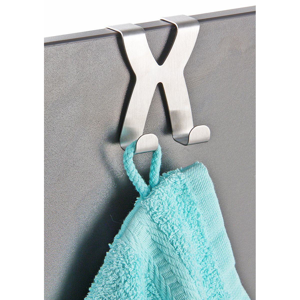Ensemble de 2 Crochets de porte inox Fackelmann Tecno