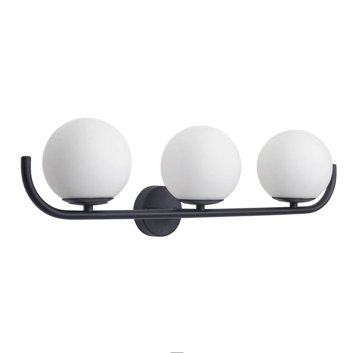 Forlight Sfera apliqiue triple esferico para bombilla G9 en color negro
