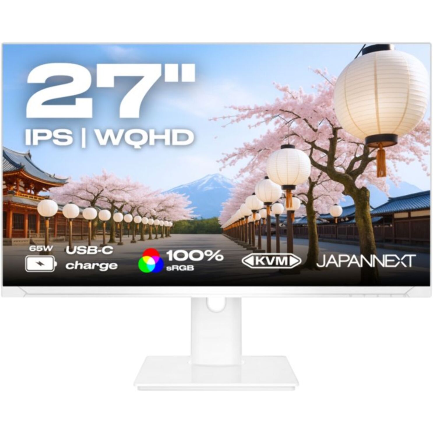 Ecran PC JAPANNEXT JN-I27QR-C65W-HSP 27'' IPS Blanc