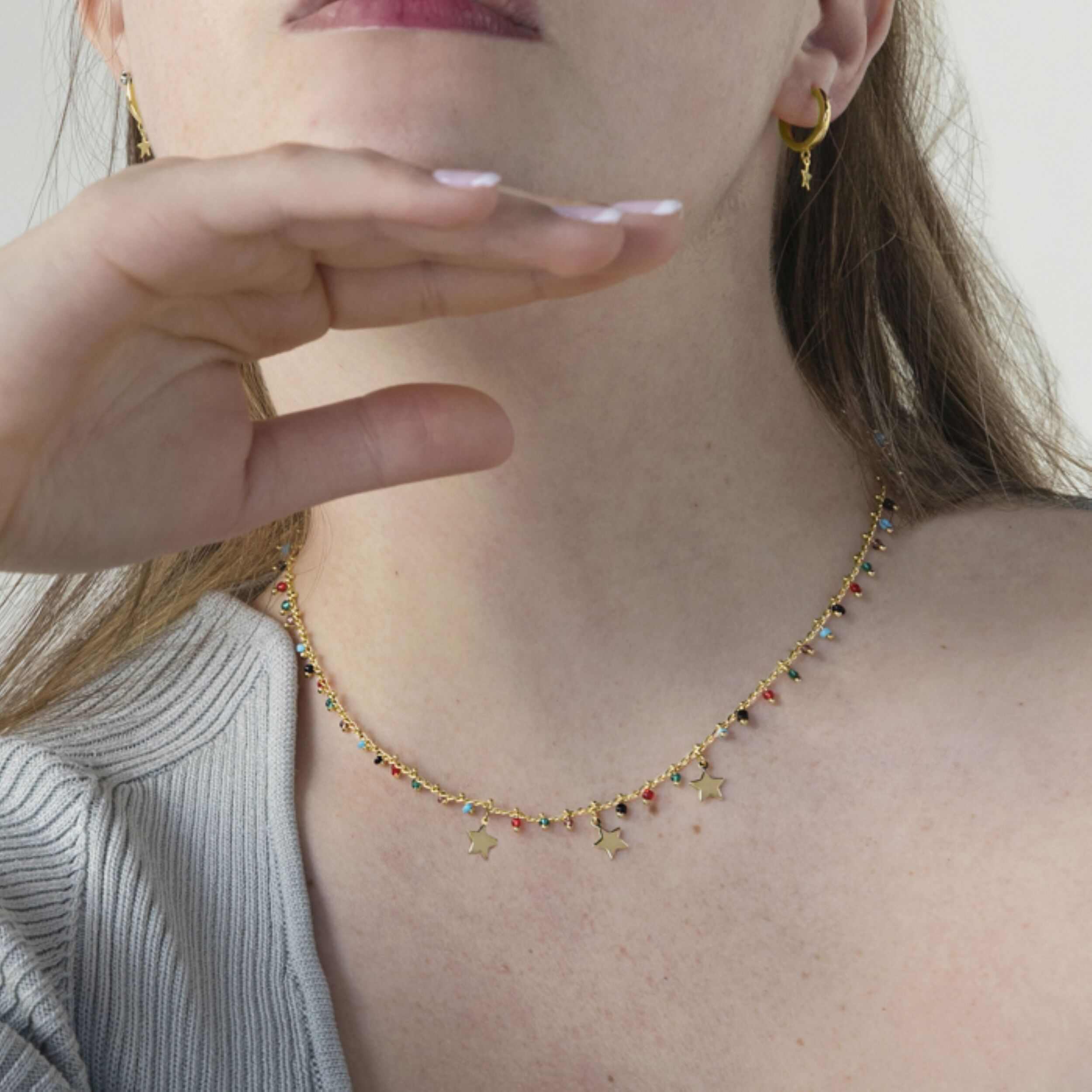 Collar Beos acabado oro amarillo 18k
