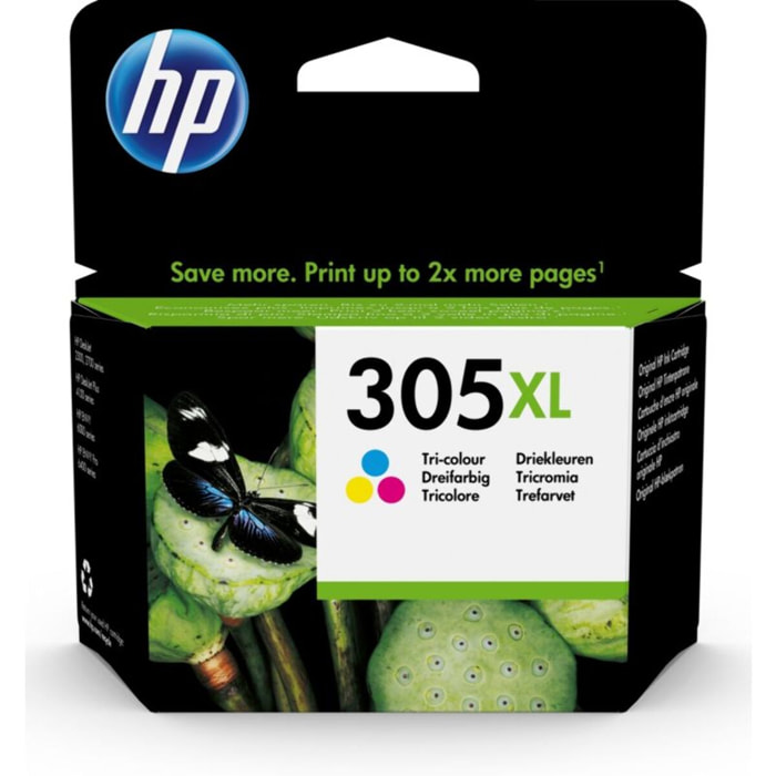 Cartouche d'encre HP Originale 305 XL Haute Capacité 3 Couleurs - 3YM63AE