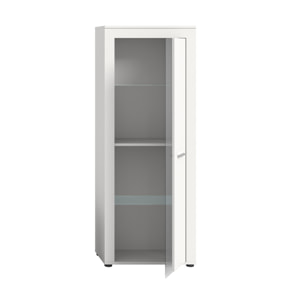 Stafford - vitrine - blanc - 2 portes - 60x159 cm - Blanc