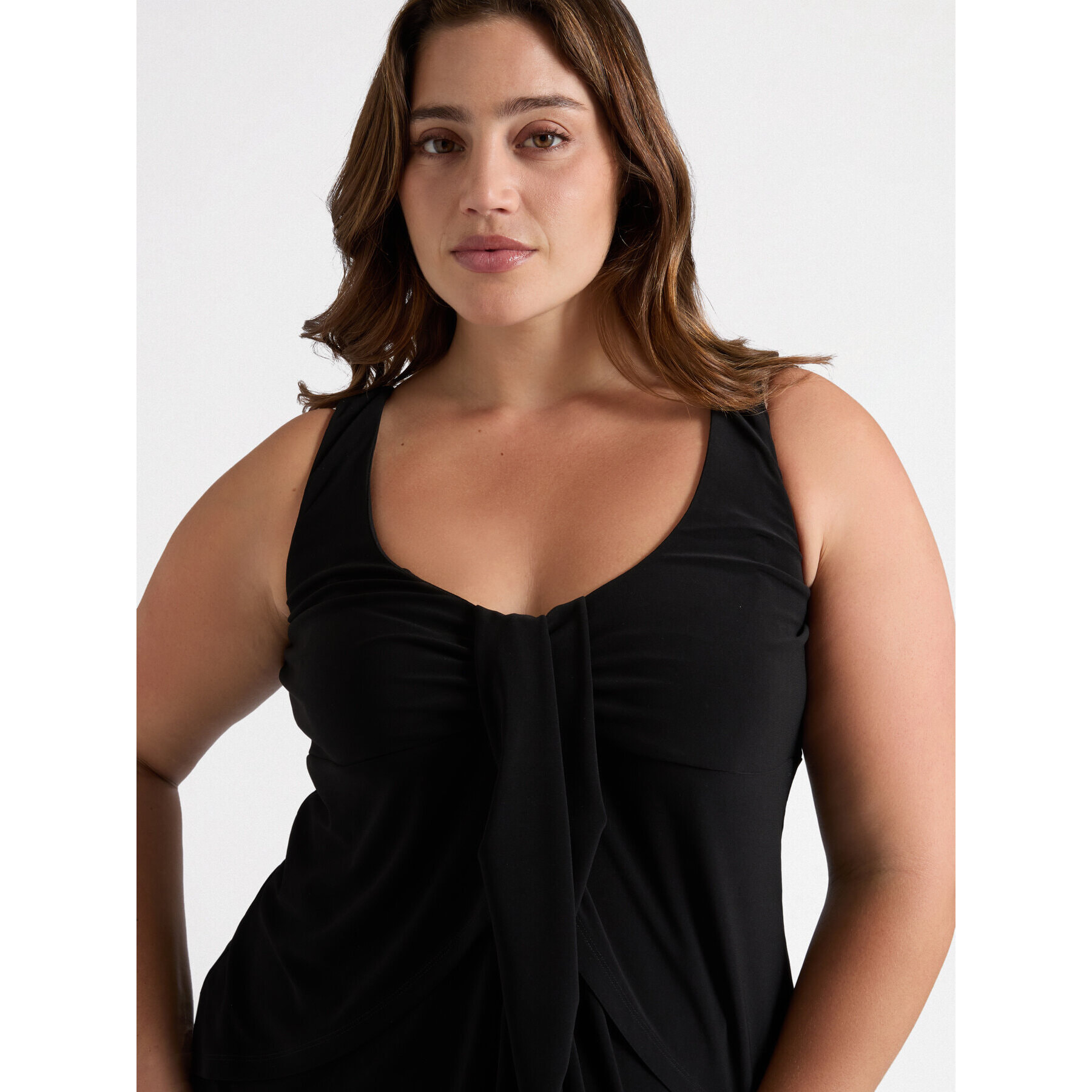 Fiorella Rubino - Top con nudo delantero - Negro