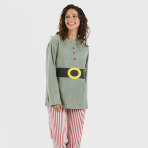 Pijama polar Leto Verde Tiffany