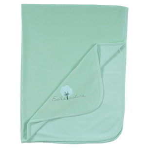 Plaid velours 75X100 cm Coton bio Menthe