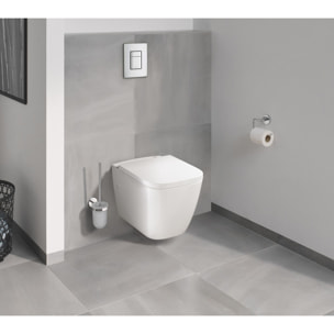 Pack WC bâti support + cuvette et abattant + plaque de commande + habillage à carreler