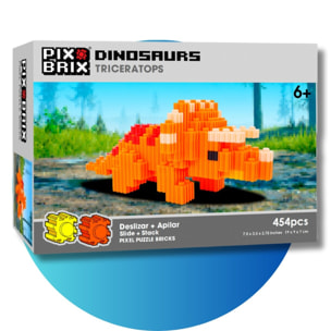 PIX BRIX PIXEL ART TRICERATOPS 454 PIEZAS