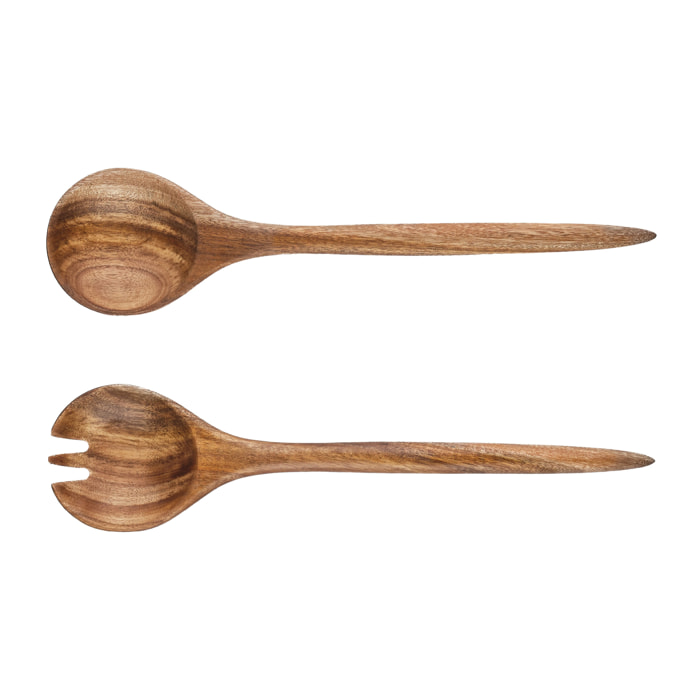 Couverts à salade en bois d'acacia ROLF