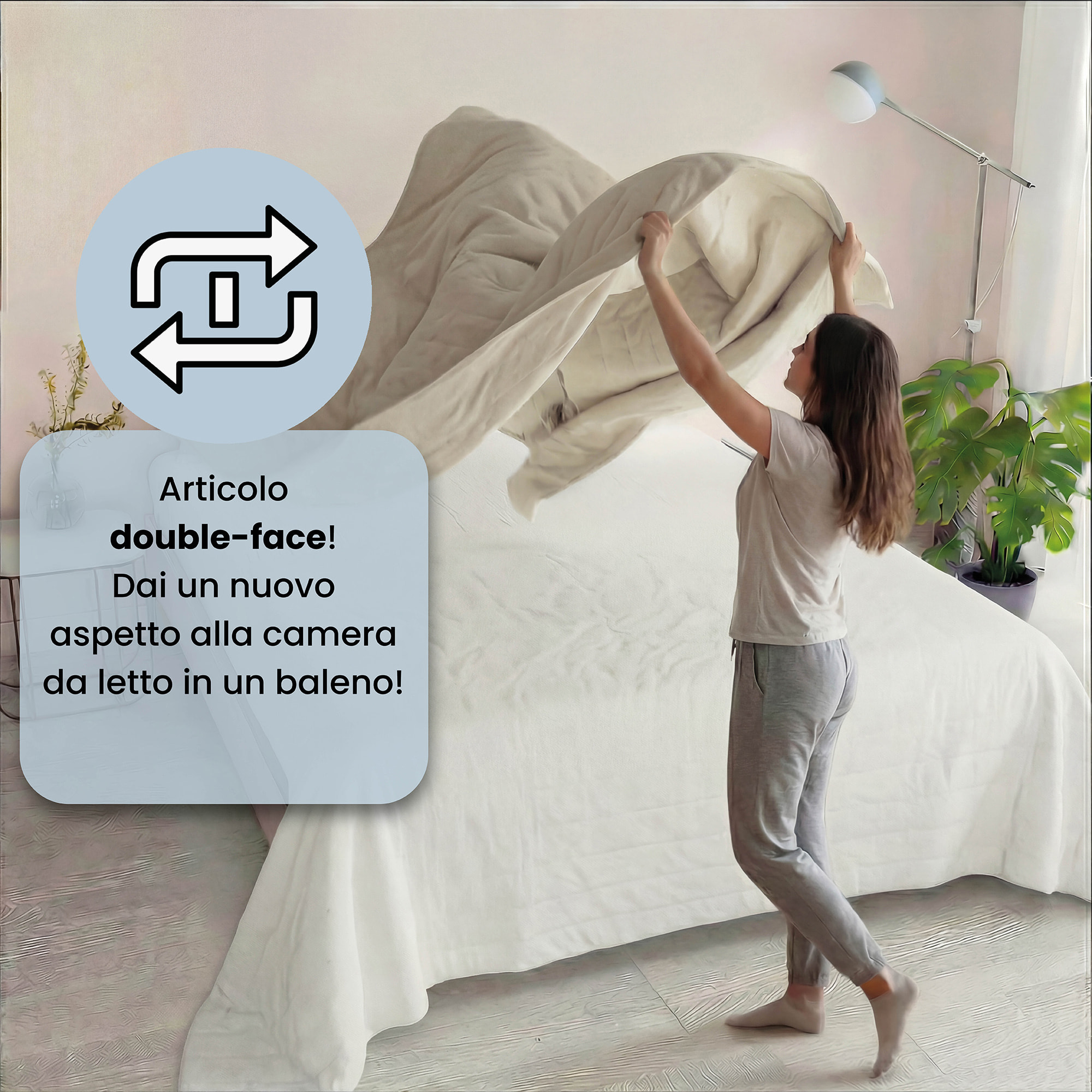 TRAPUNTINO WATER WASHED - 100% Microfibra