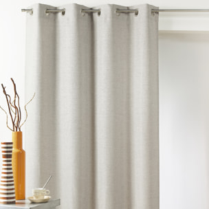 Rideau 100 % occultant uni doublé - Ecru