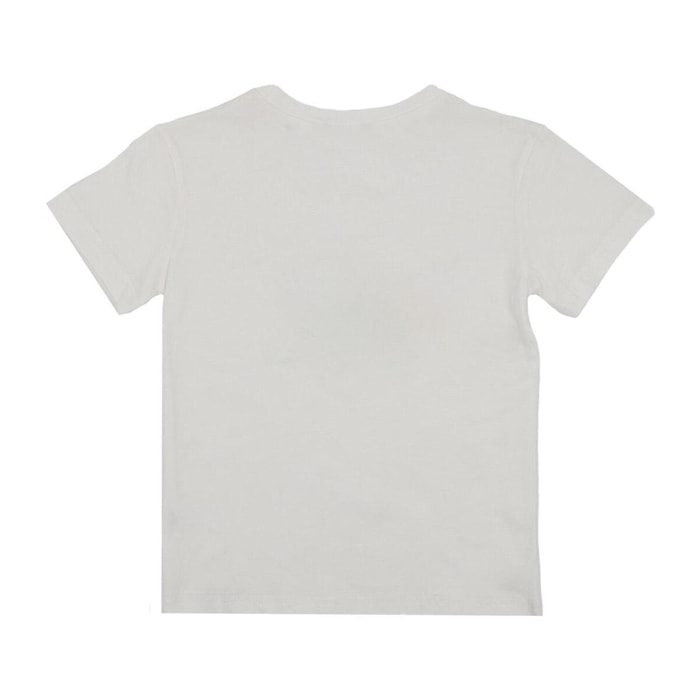 T-shirt da bambino manica corta con stampa e logo Basic