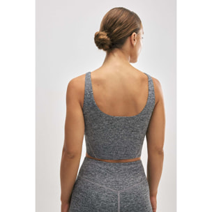 Reggiseno sportivo con parte superiore interna grigia