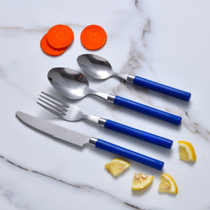 Set 24pcs cubertería  con mango azul San Ignacio