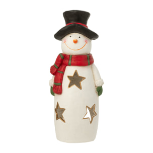 J-Line photophore Bonhomme de neige Écharpe + Chapeau - magnésium - mix - small