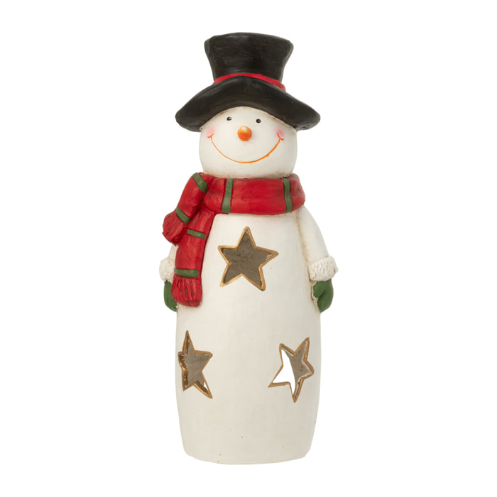 J-Line photophore Bonhomme de neige Écharpe + Chapeau - magnésium - mix - small