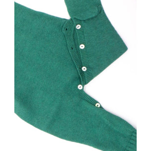 Pelele verde con dibujo conejo en el centro