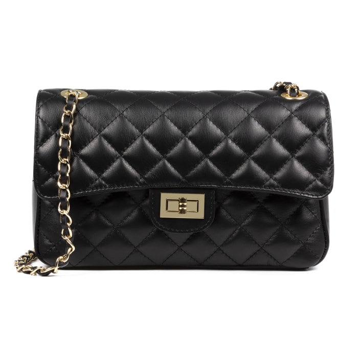 Caeli Borsa a spalla Donna.Pelle autentica Sauvage Trapuntata