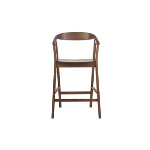Tabourets de bar scandinaves en bois foncé H66.5 cm (lot de 2) BAHIA