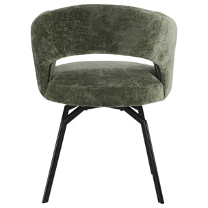 Chaise en chenille verte EHBA