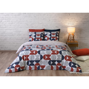 Parure housse de couette Coton 57fils Moon Blanc