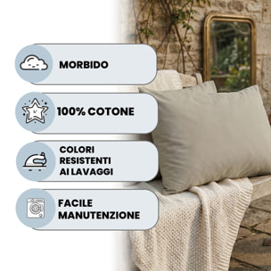 COPPIA FEDERE MAX COLOR, 100% Cotone, Made in Italy - TORTORA