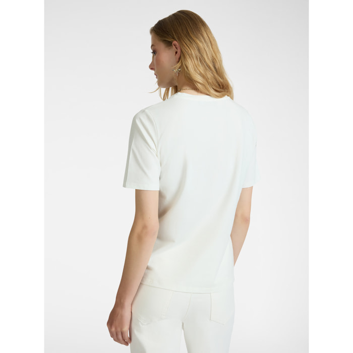 Elena Mirò - Camiseta estampado animal - Blanco